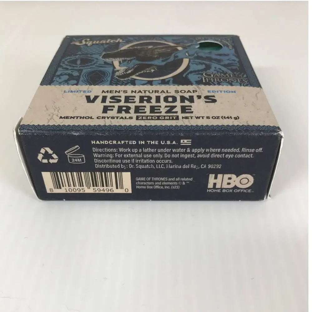 NWT Dr. Squatch Limited Edition Viserion’s Freeze Men Natural Soap 5oz
